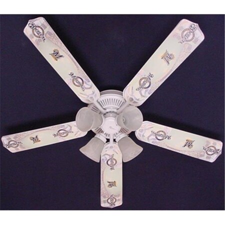 Ceiling Fan Designers Ceiling Fan Designers 52FAN-MLB-MIL MLB Milwaukee Brewers Baseball Ceiling Fan 52 In. 52FAN-MLB-MIL